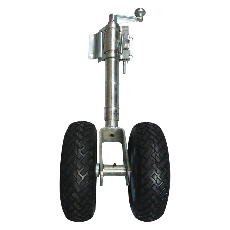 Solid Rubber Twin Jockey Wheel (With Clamp)
