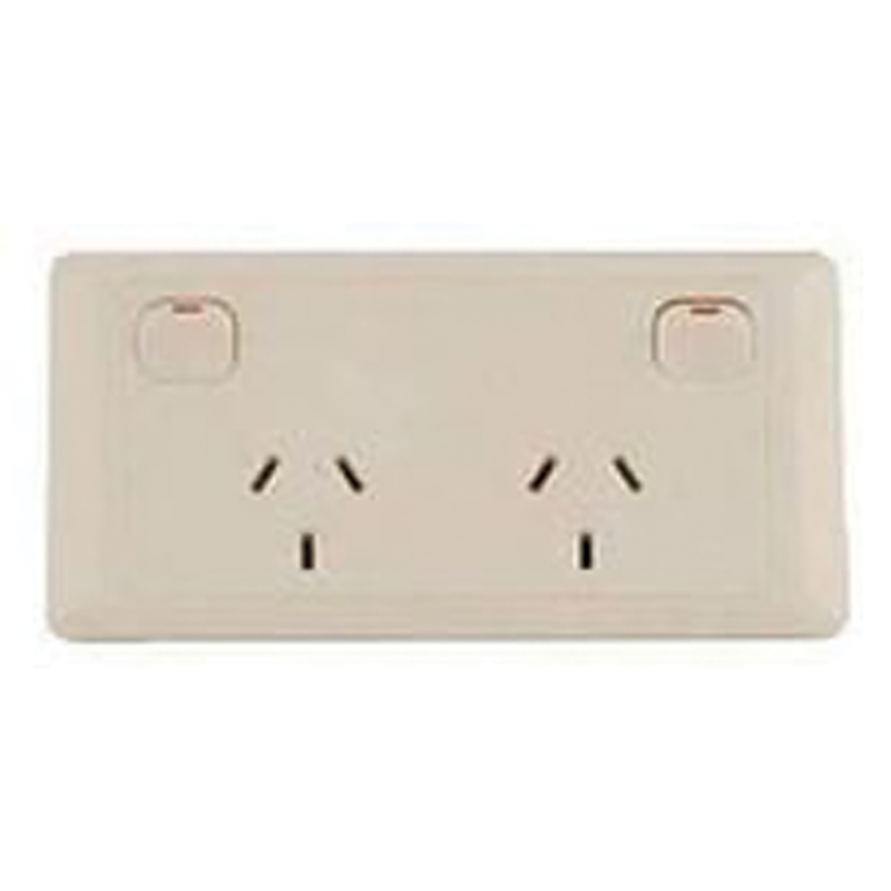 CMS Double Power Outlet - Beige