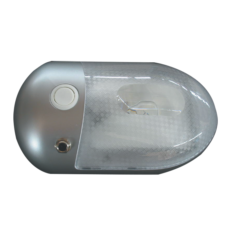 Silver Interior Dome Light 12V With Switch & Power Jack