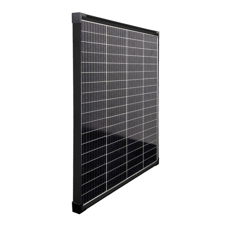 Sphere 100w Mono Crystalline Twin Cell BLACK Solar Panel. 670x780x35mm
