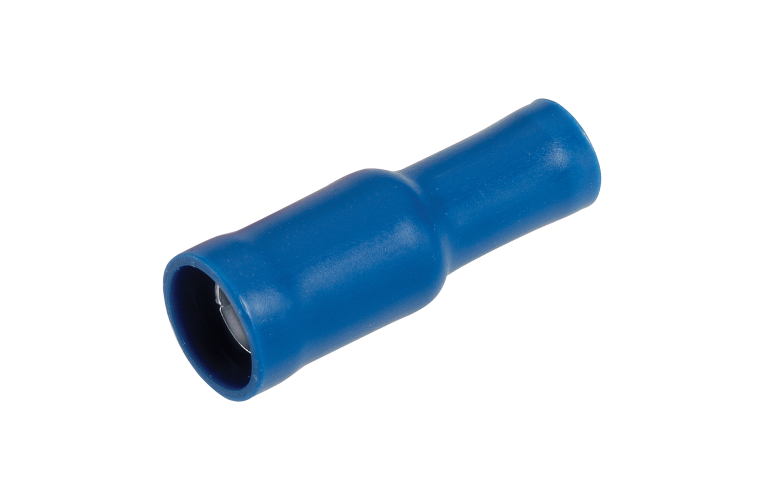 NARVA 5.0mm BLUE Female Bullet TERMINAL t/s 4mm - 100 Per Box. 56152