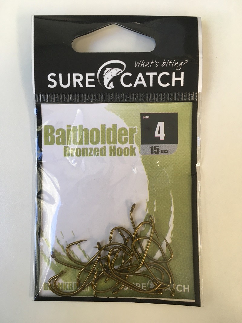 Sure Catch Bronze Baitholder Hook (12 per Pack) - Size 4