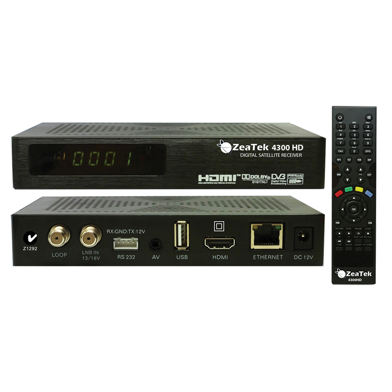 Zeatek 4300HD MPEG 2/4 Satellite Receiver (with sky reader)