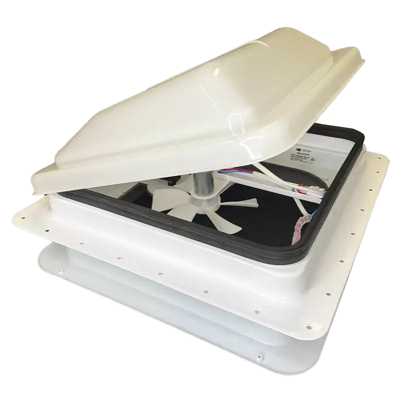Coast RV 14x14 White Wind-Up Roof Vent With 12V FAN – Coast to Coast RV