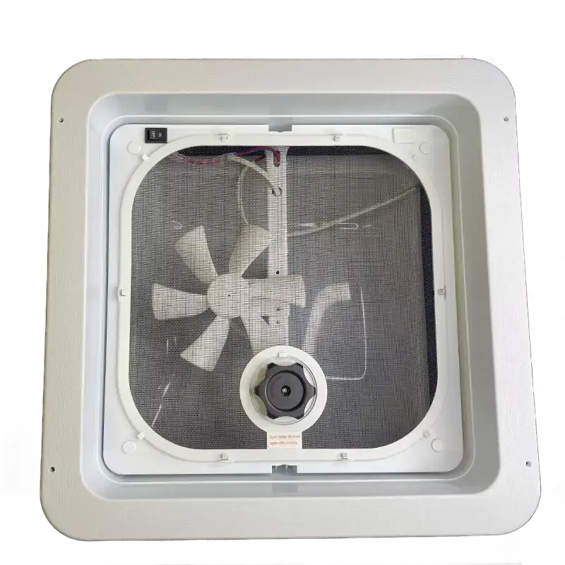 Coast RV 14x14 White Wind-Up Roof Vent With 12V FAN – Coast to Coast RV