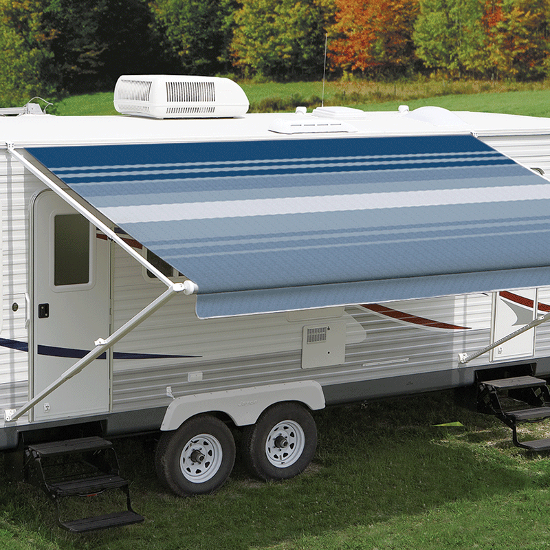 Carefree Ocean Blue Dune Roll Out Awning (No Arms)