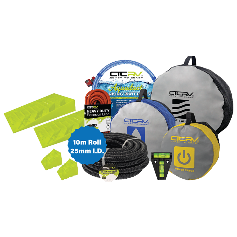 Coast to Coast RV Essentials Caravan Starter Kit with 25 mm Waste Hose V2