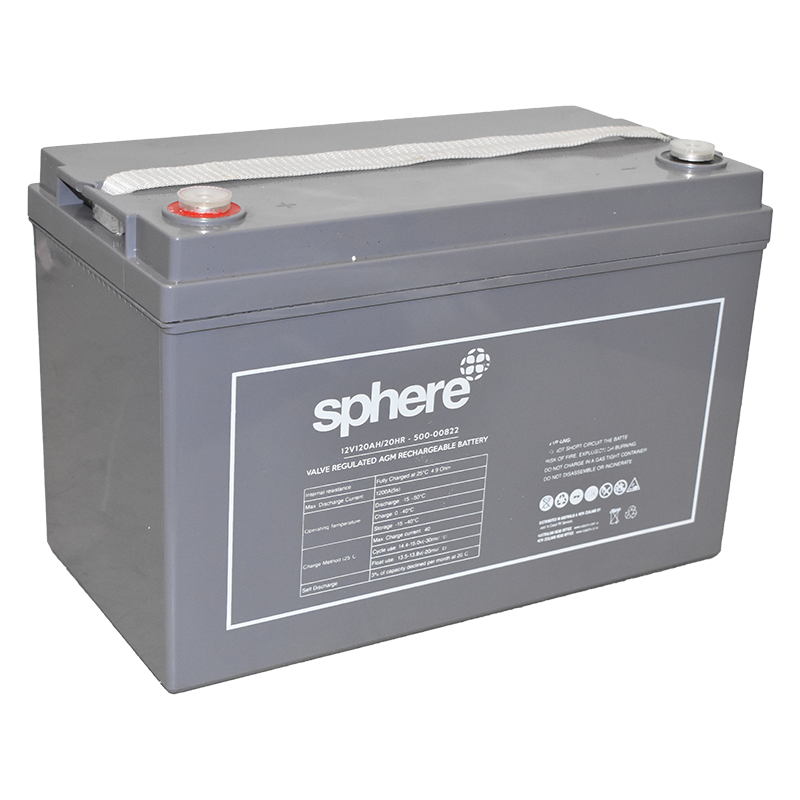Sphere 12V 120AH Valve Regulated AGM Rechargeable Battery