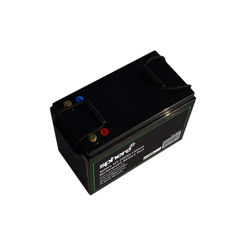 Sphere 12V 200AH Lithium Rechargeable Battery. 