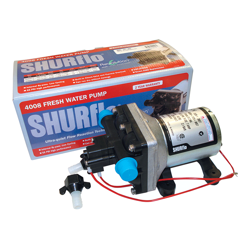 Shurflo 12V 4009 Water Pump With Fittings (C-Tick Approved)