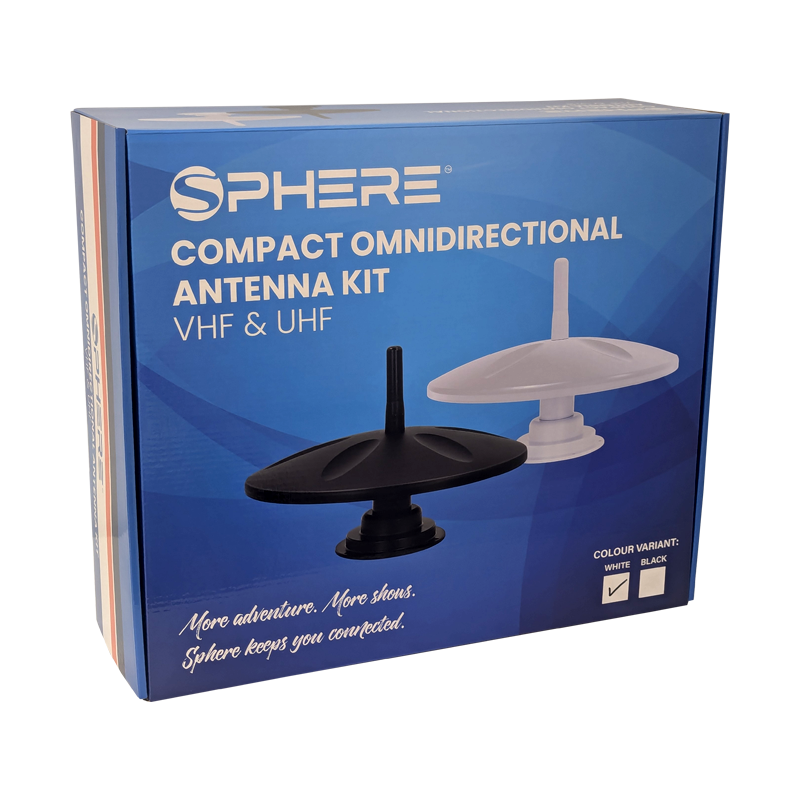 SPHERE Compact 12V Omnidirectional White Antenna Kit - 237.5mm H