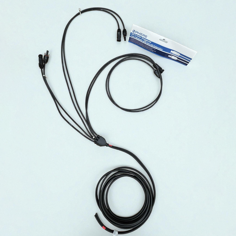 SPHERE MC4 Solar Staggered 1 to 3 Branch with 5m HD Extension